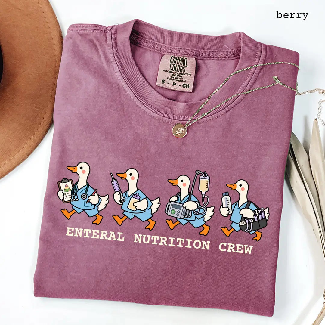 Comfort Colors 1717 T-shirt with Enteral Nutrition Crew design alternate view