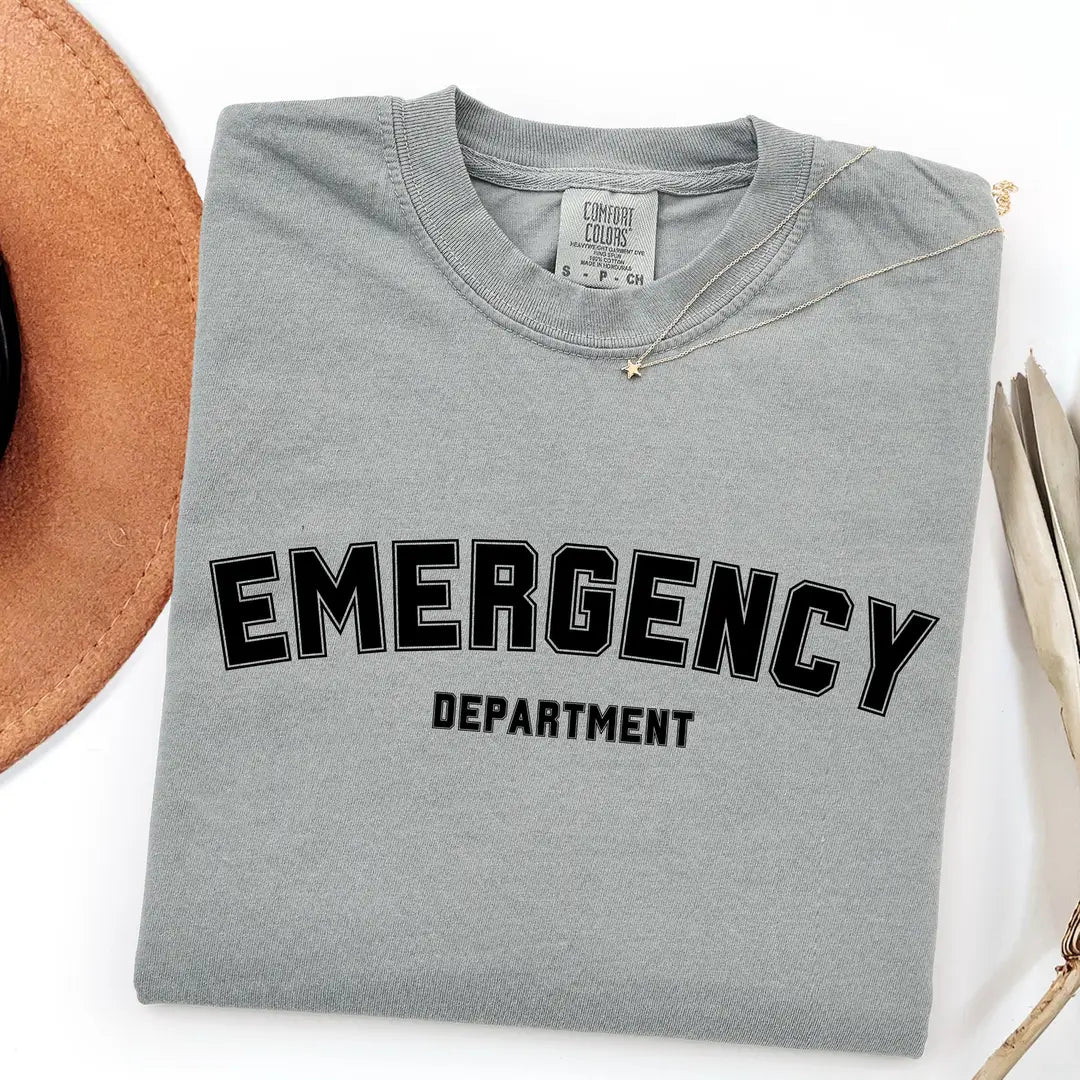 Comfort Colors 1717 T-shirt with Emergency Department design alternate view view 2