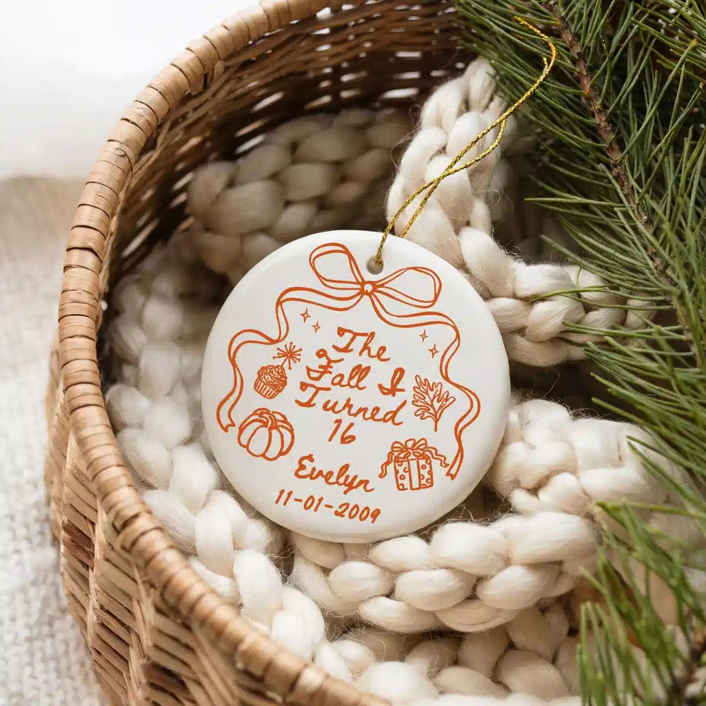 fall i turned 16 ornament lifestyle basket