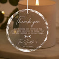 Personalized engraved crystal glass ornament featuring Wedding Officiant.