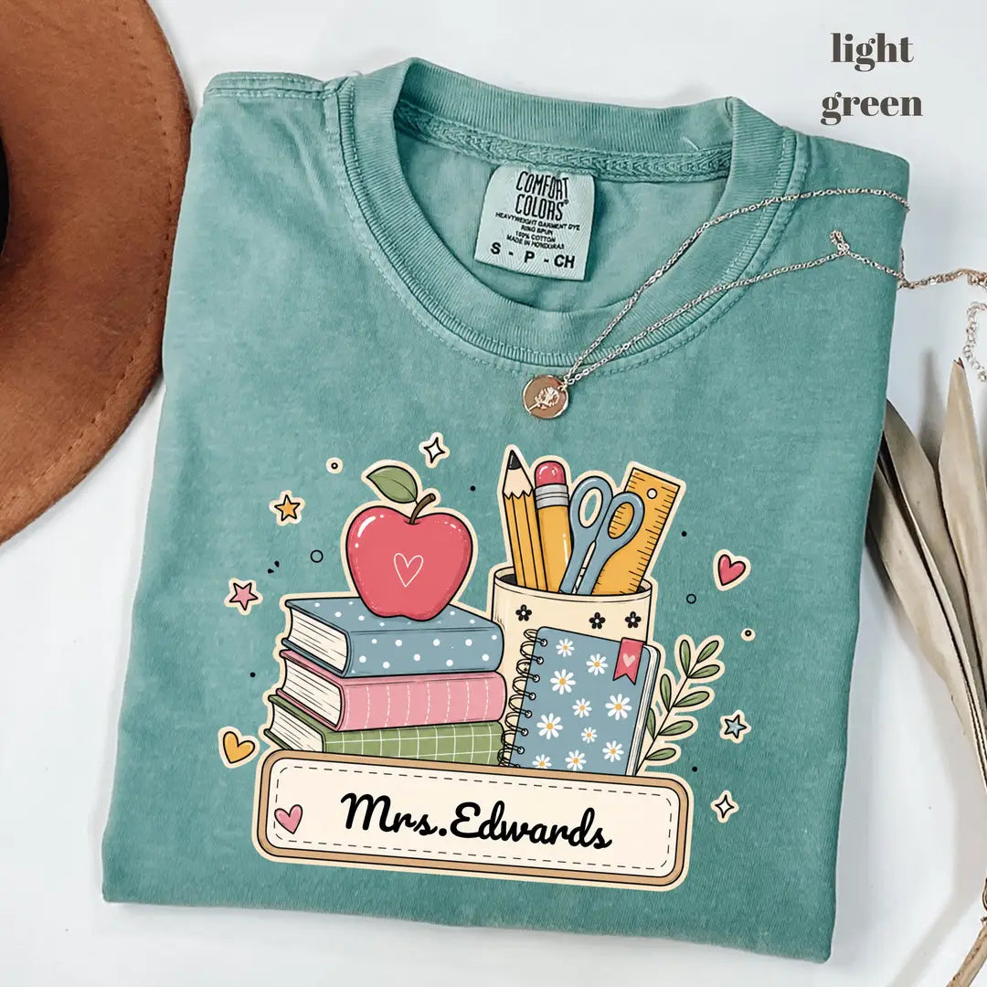 Comfort Colors 1717 T-shirt with Teacher design alternate view