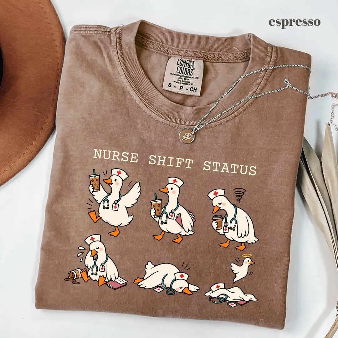 Espresso Comfort Colors 1717 T-shirt with Funny Nurse design
