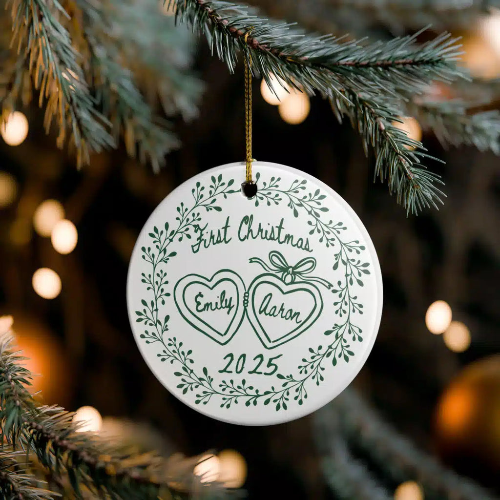 first christmas engaged ornament alternate view 2
