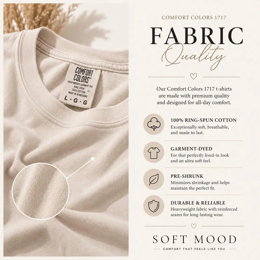 Comfort Colors 1717 T-shirt product details card covering fabric and fit view 2