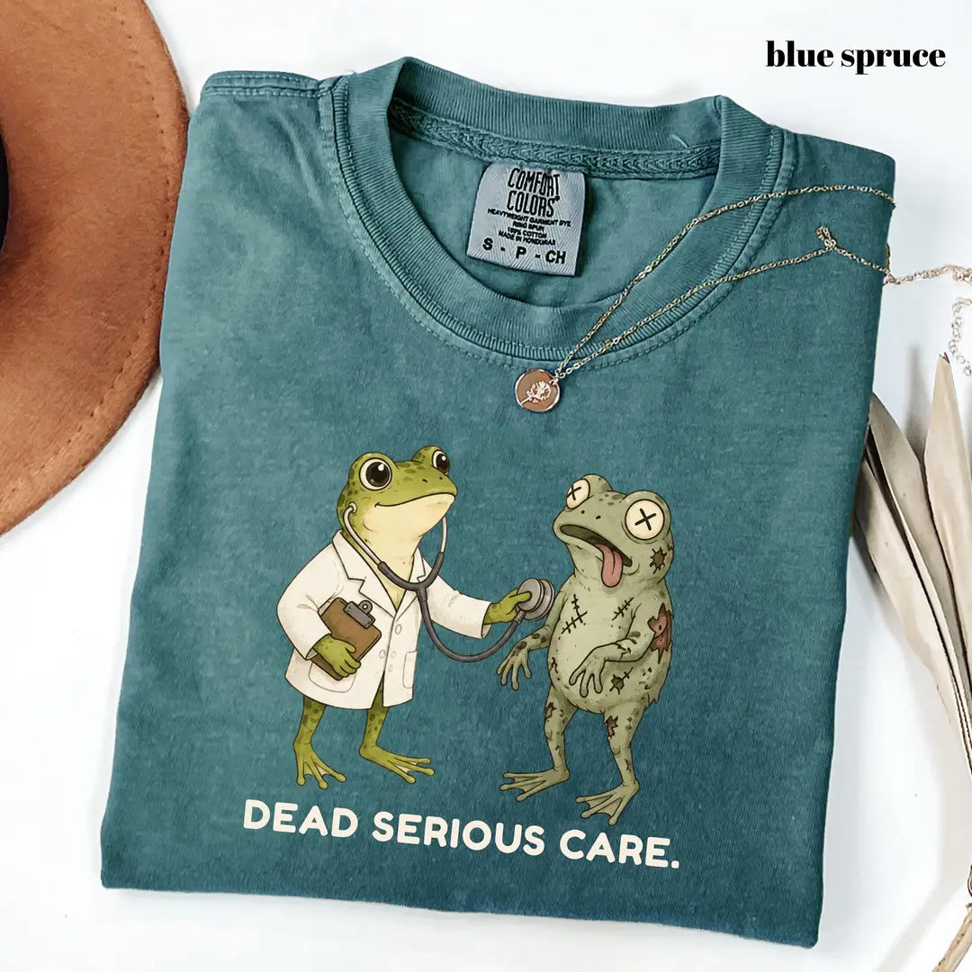 Comfort Colors 1717 T-shirt with Dead Serious Care design alternate view view 3