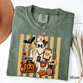Night Shift Nurse Halloween Comfort Colors T-Shirt hero view in Moss.