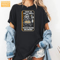 Funny Dad Halloween Comfort Colors T-Shirt alternate product view in Black.