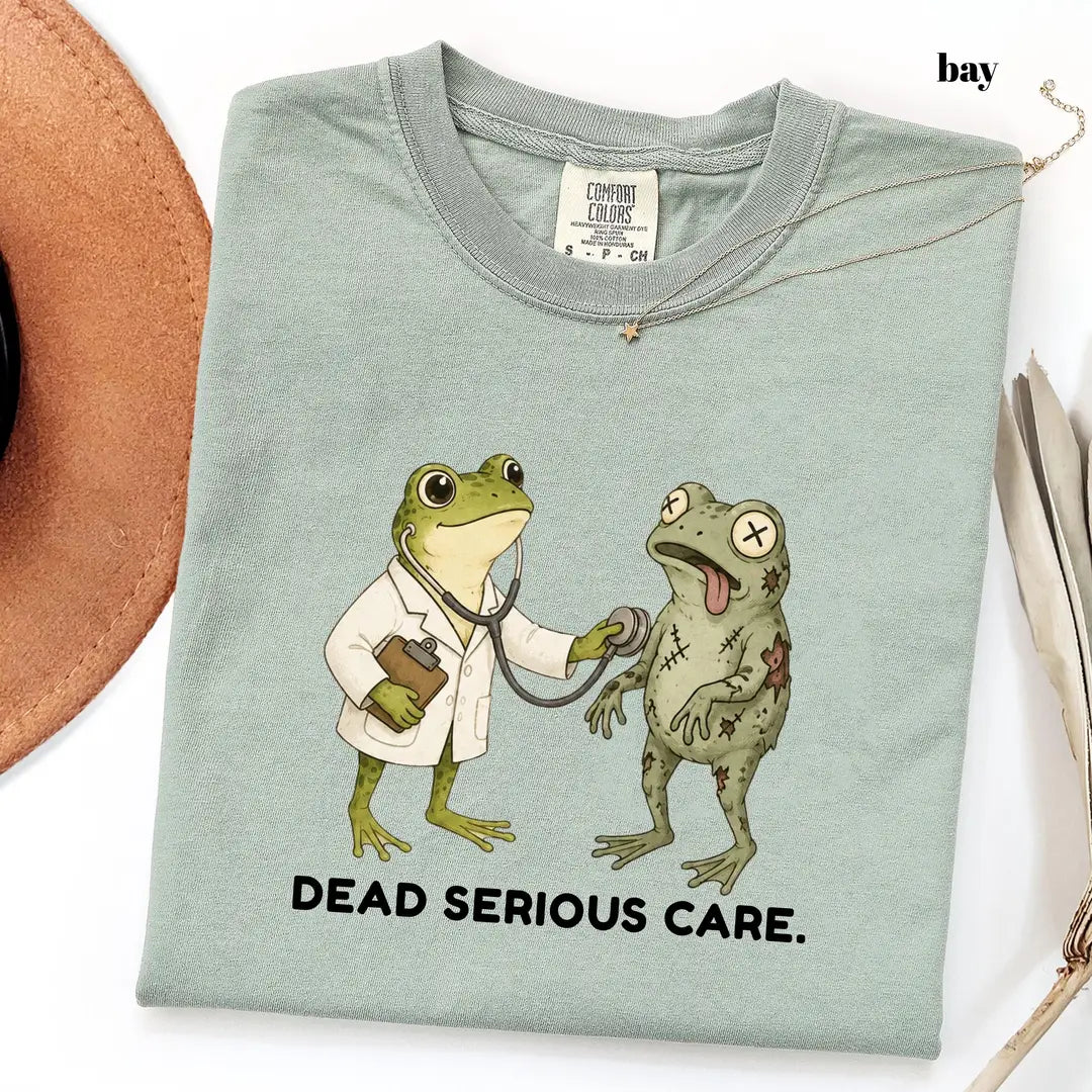 Bay Comfort Colors 1717 T-shirt with Dead Serious Care design