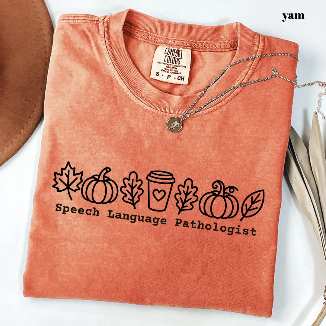 Comfort Colors 1717 T-shirt with Fall SLP design alternate view
