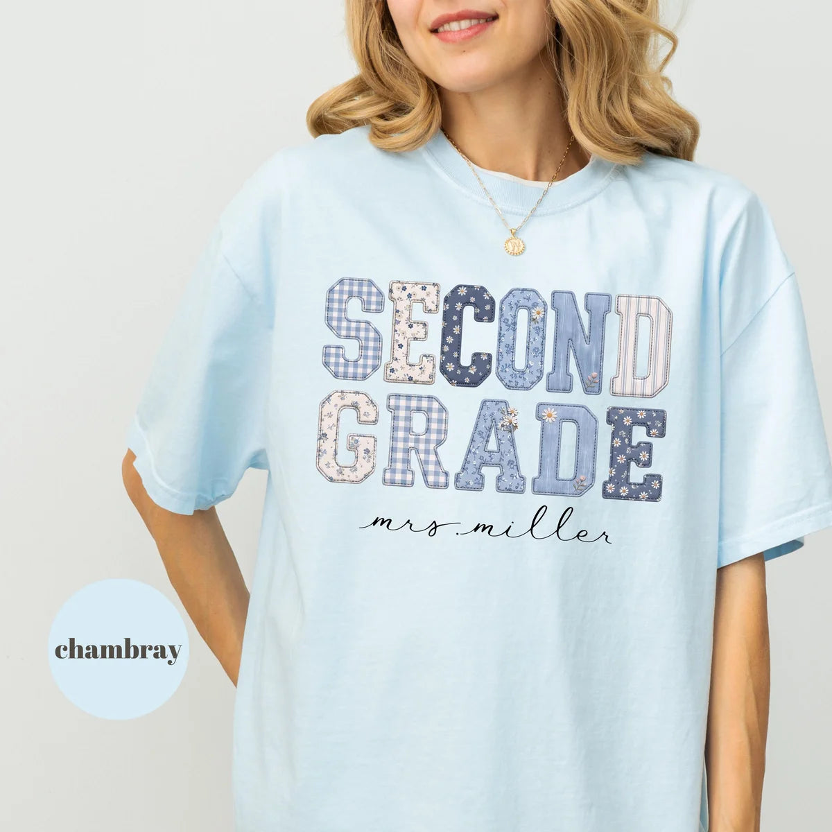 Comfort Colors 1717 T-shirt with Second Grade Teacher design alternate view view 3