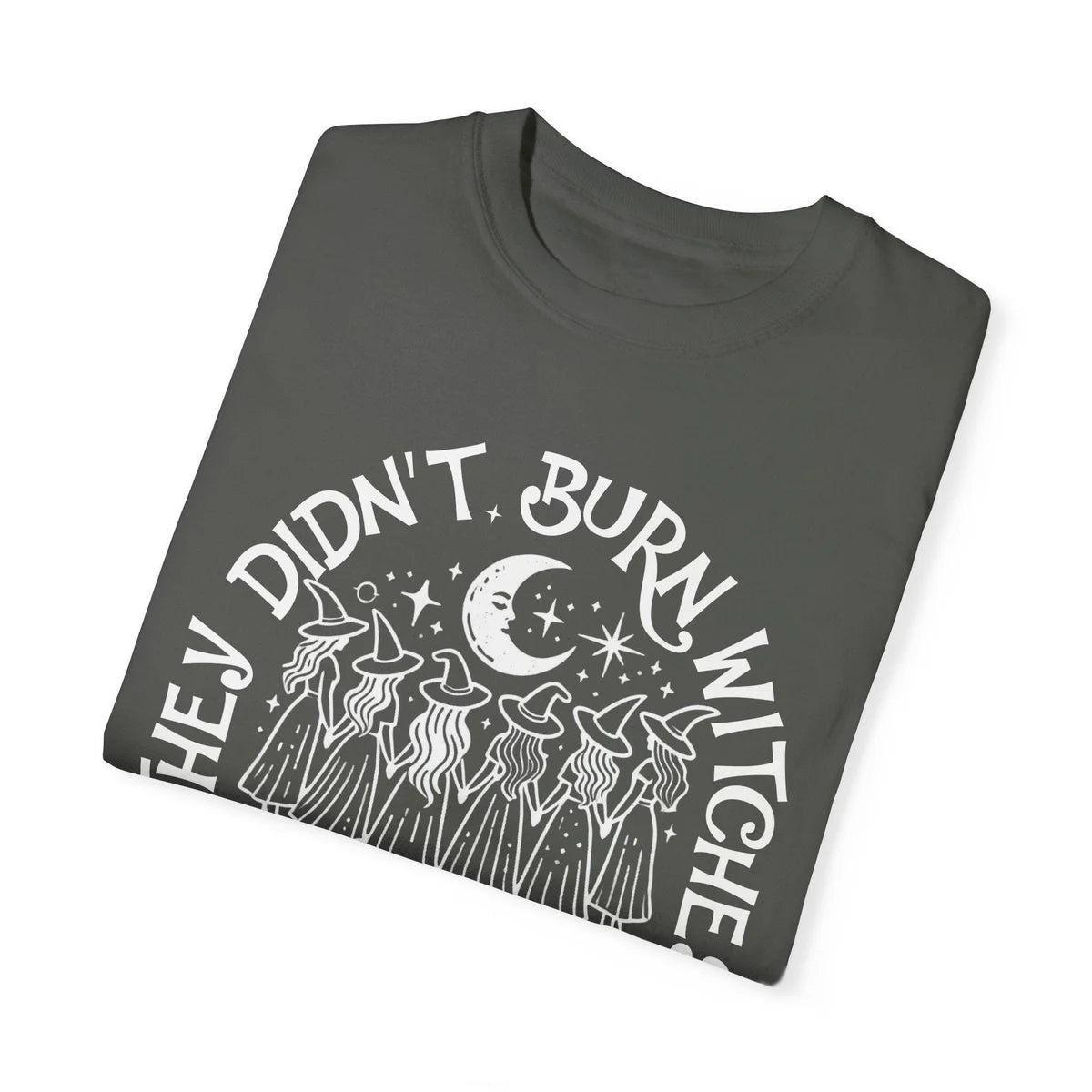 They Didn't Burn Witches They Burned Women - Coven Comfort Colors T-Shirt alternate product view.