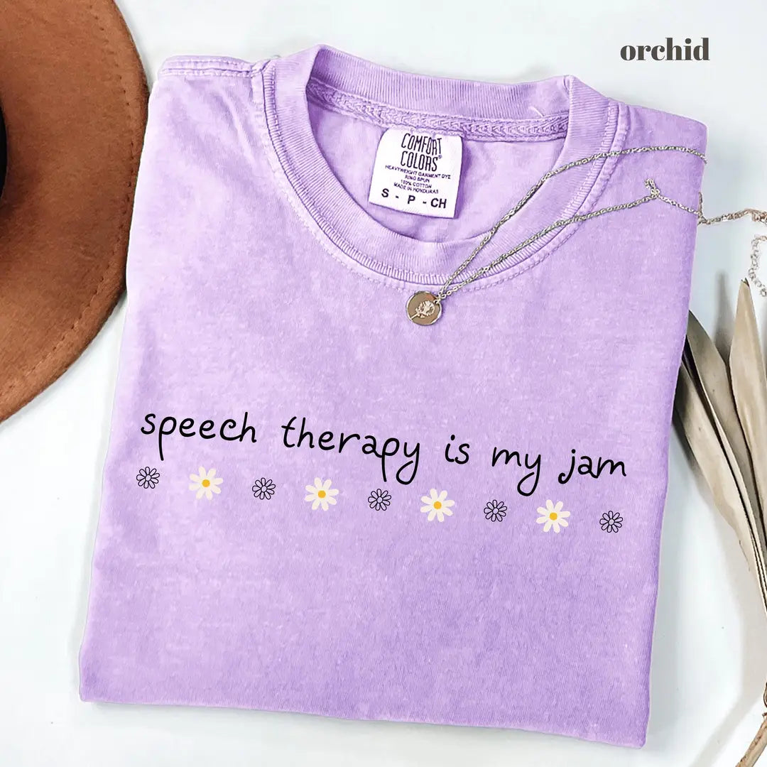 Comfort Colors 1717 T-shirt with Speech Therapy Is My Jam design alternate view view 3