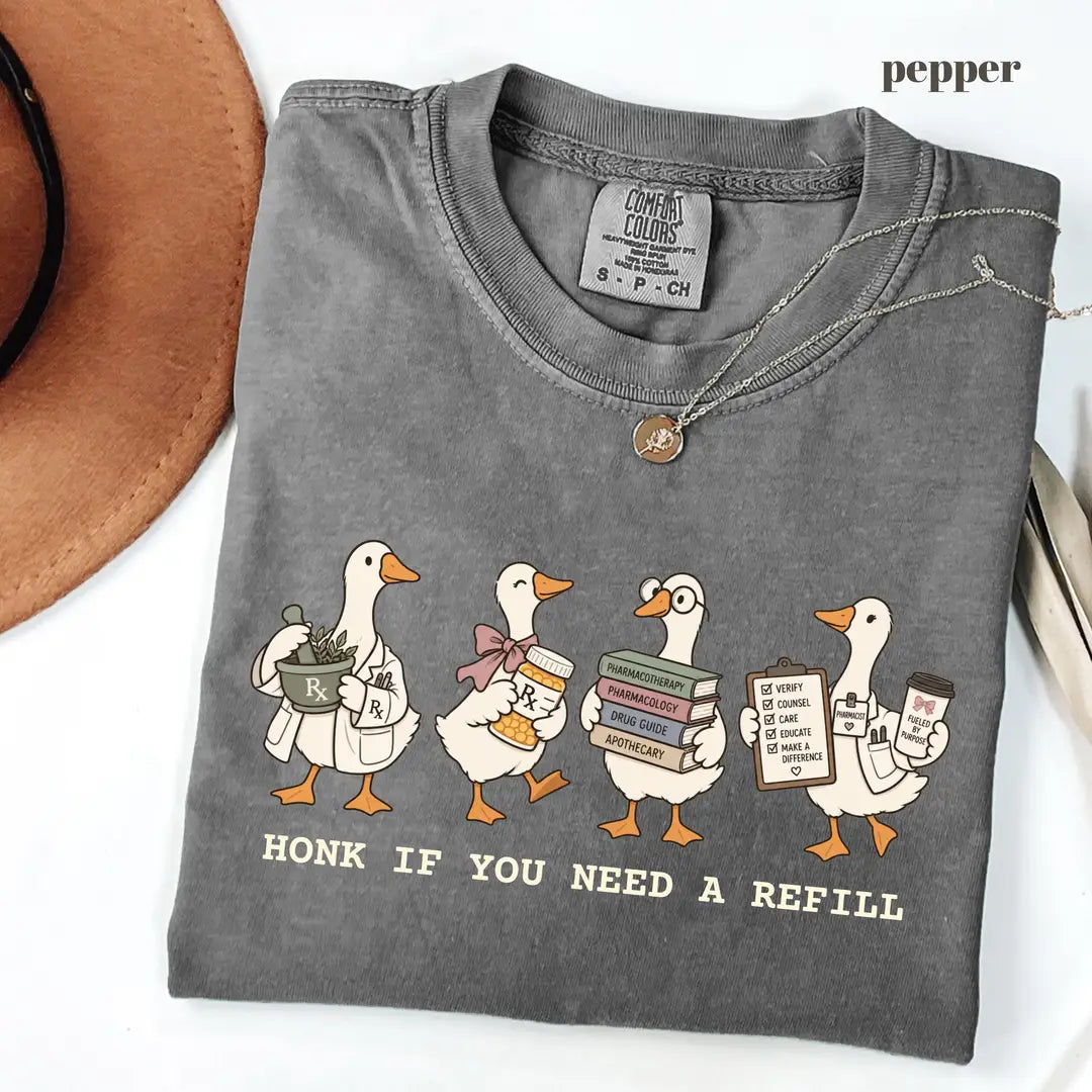 Pepper Comfort Colors 1717 T-shirt with Pharmacist design view 2