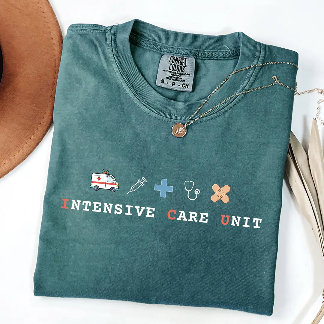 Comfort Colors 1717 T-shirt with ICU Nurse design alternate view view 2