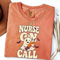 Nurse On Call Halloween Comfort Colors T-Shirt hero view.