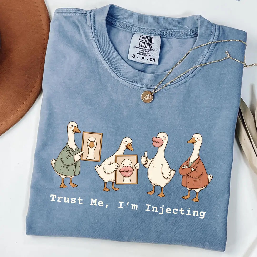 Comfort Colors 1717 T-shirt with Trust Me Im Injecting design alternate view