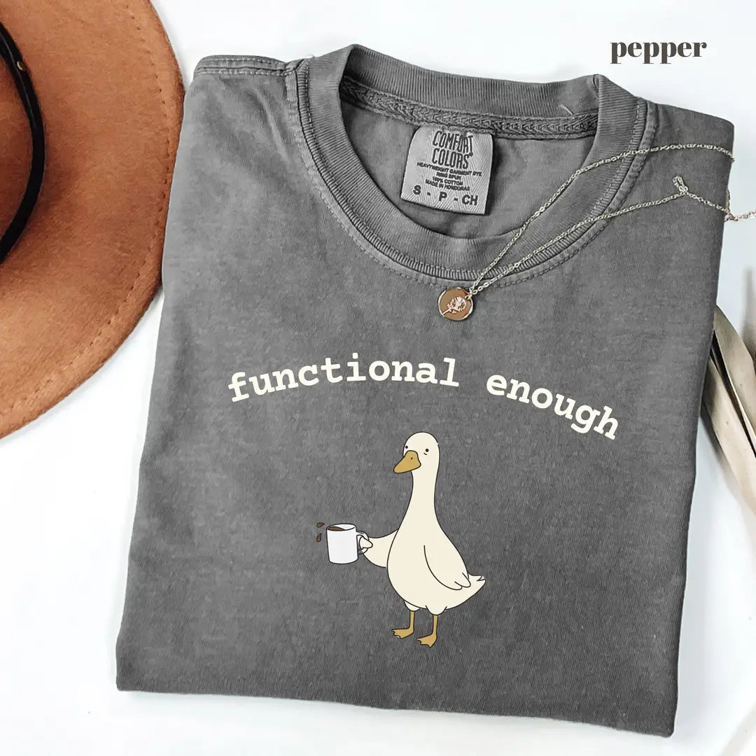 Pepper Comfort Colors 1717 T-shirt with Functional Enough OT design view 2