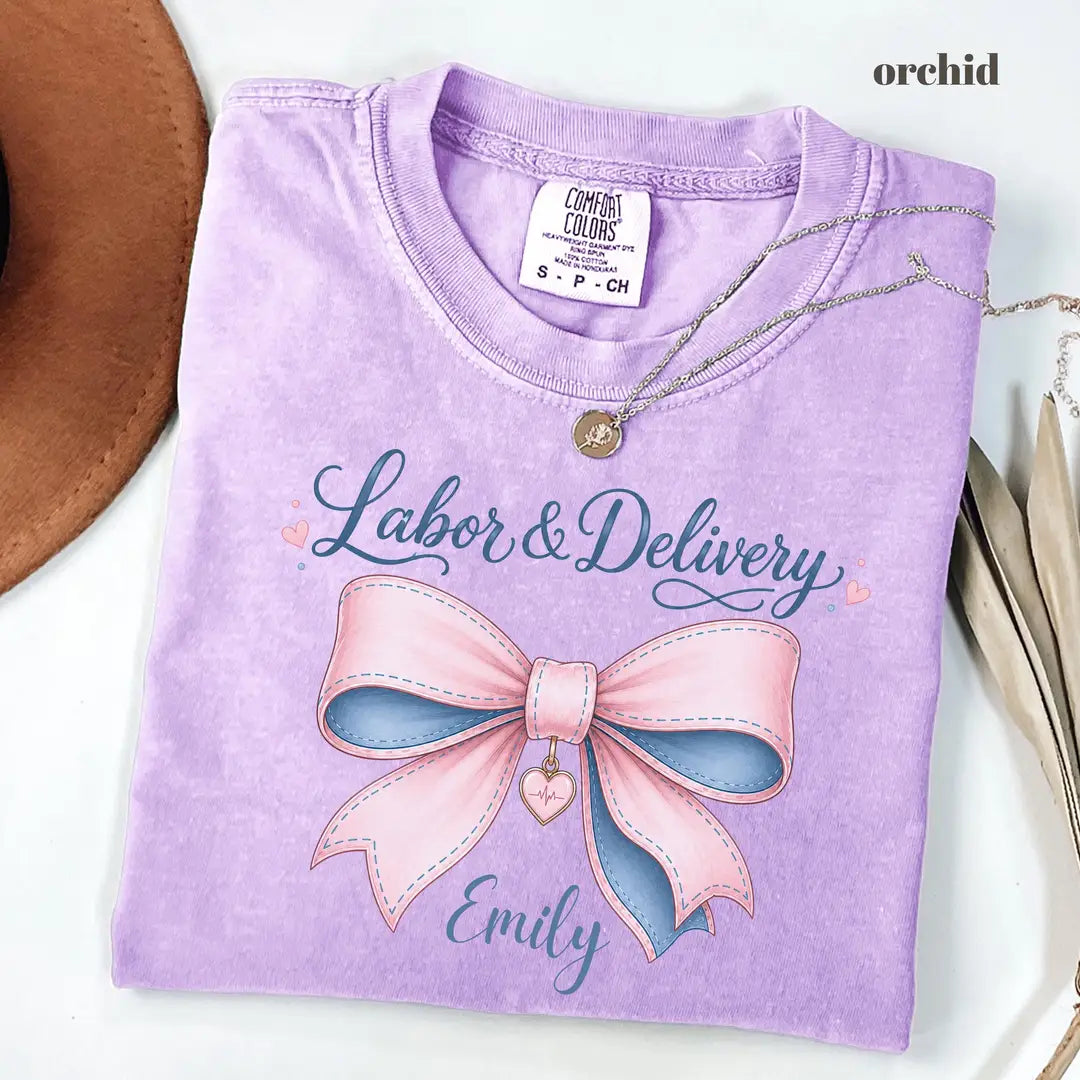 Comfort Colors 1717 T-shirt with Labor and Delivery Nurse design alternate view view 2