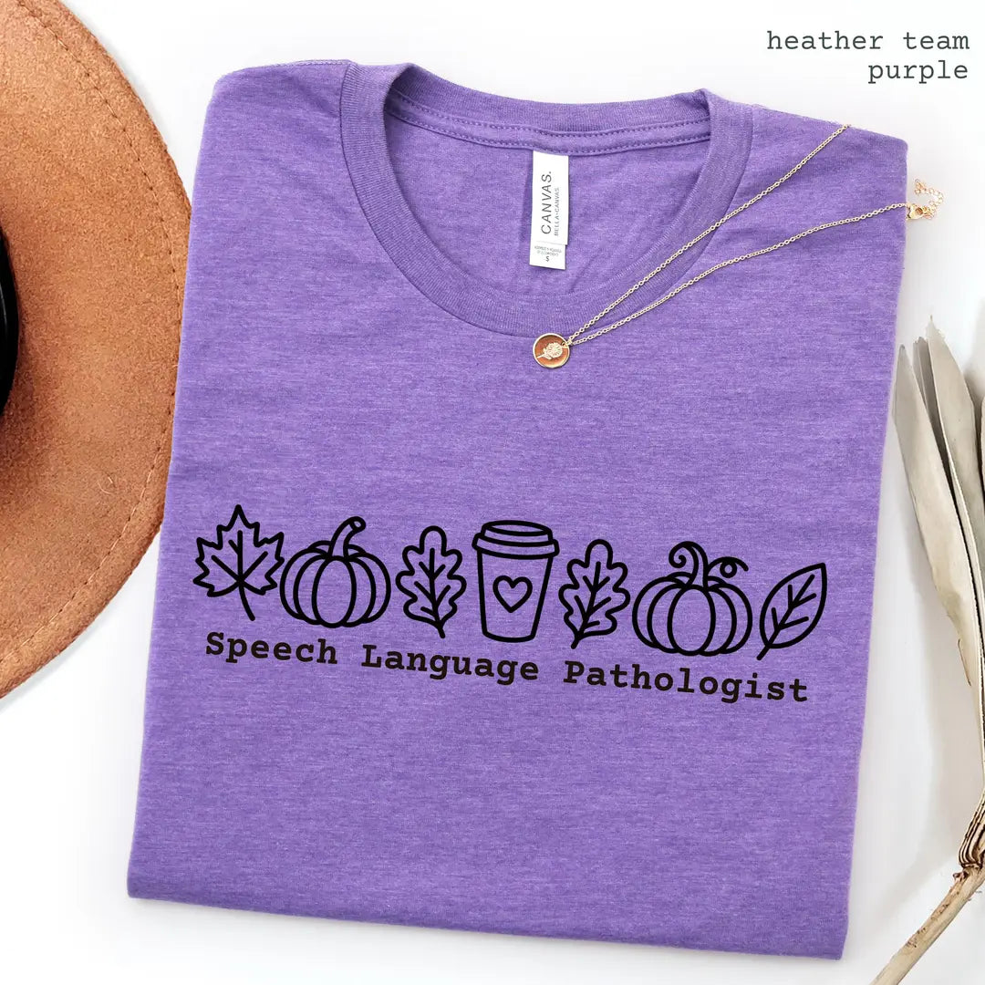 Bella Canvas 3001 T-shirt with Speech Language Pathologist design alternate view view 2