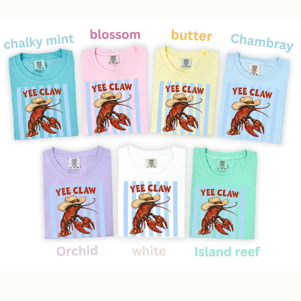 Comfort Colors 1717 T-shirt with Lobster design, alternate product view.