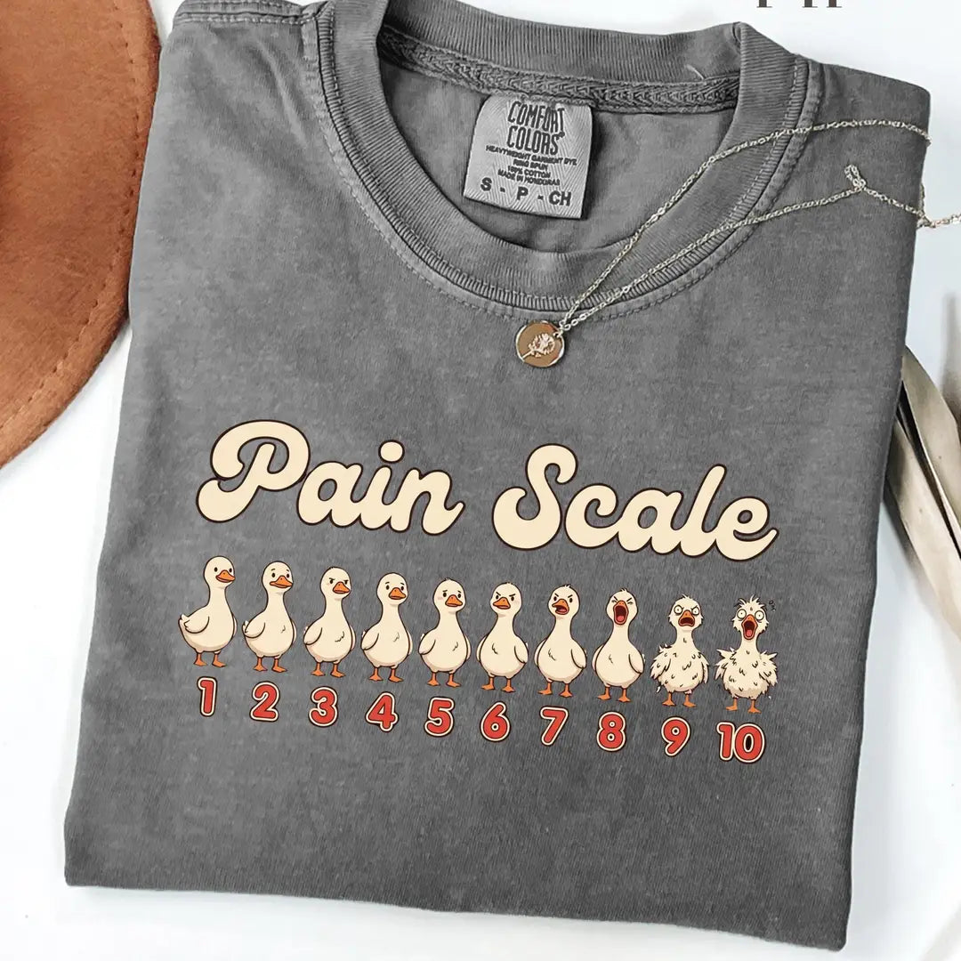 Comfort Colors 1717 T-shirt with Pain Scale design alternate view