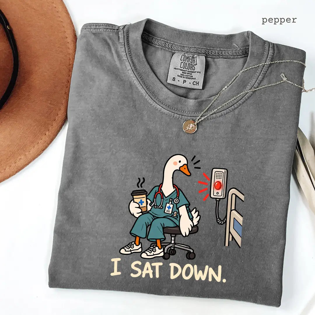 Pepper Comfort Colors 1717 T-shirt with Nurse Humor design