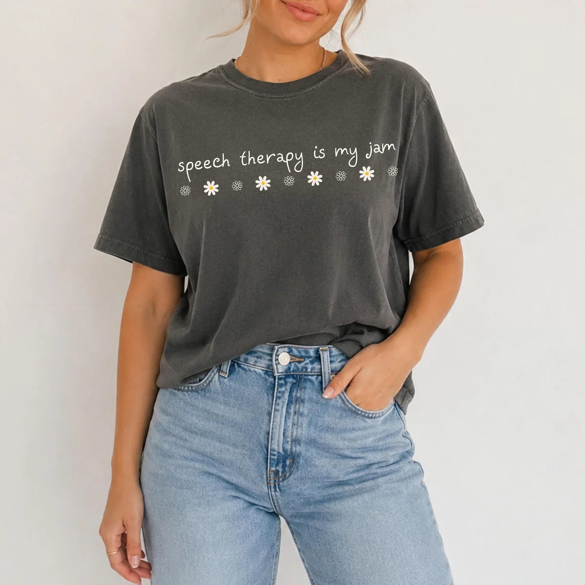 Comfort Colors 1717 T-shirt with Speech Therapy Is My Jam design alternate view view 2
