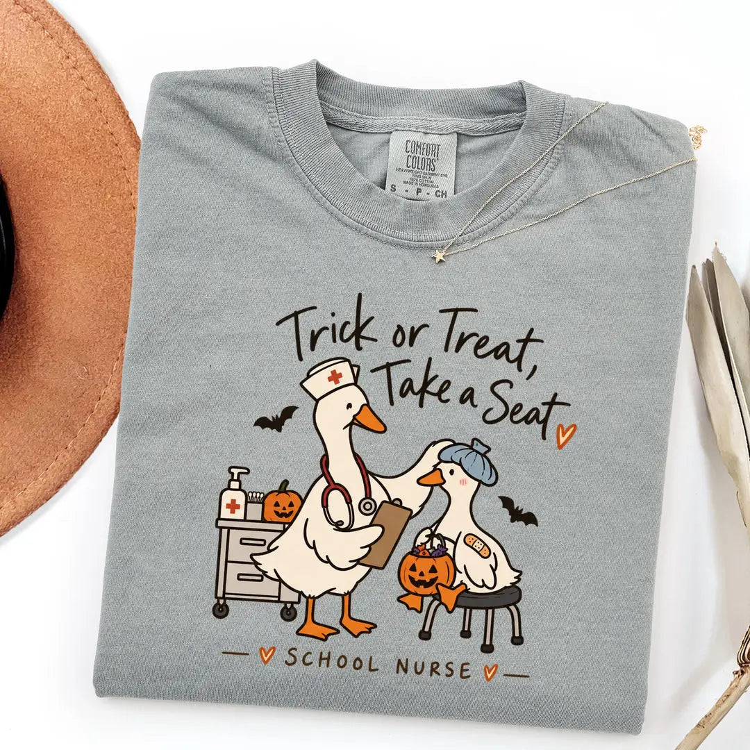 Comfort Colors 1717 T-shirt with School Nurse Halloween design alternate view view 6