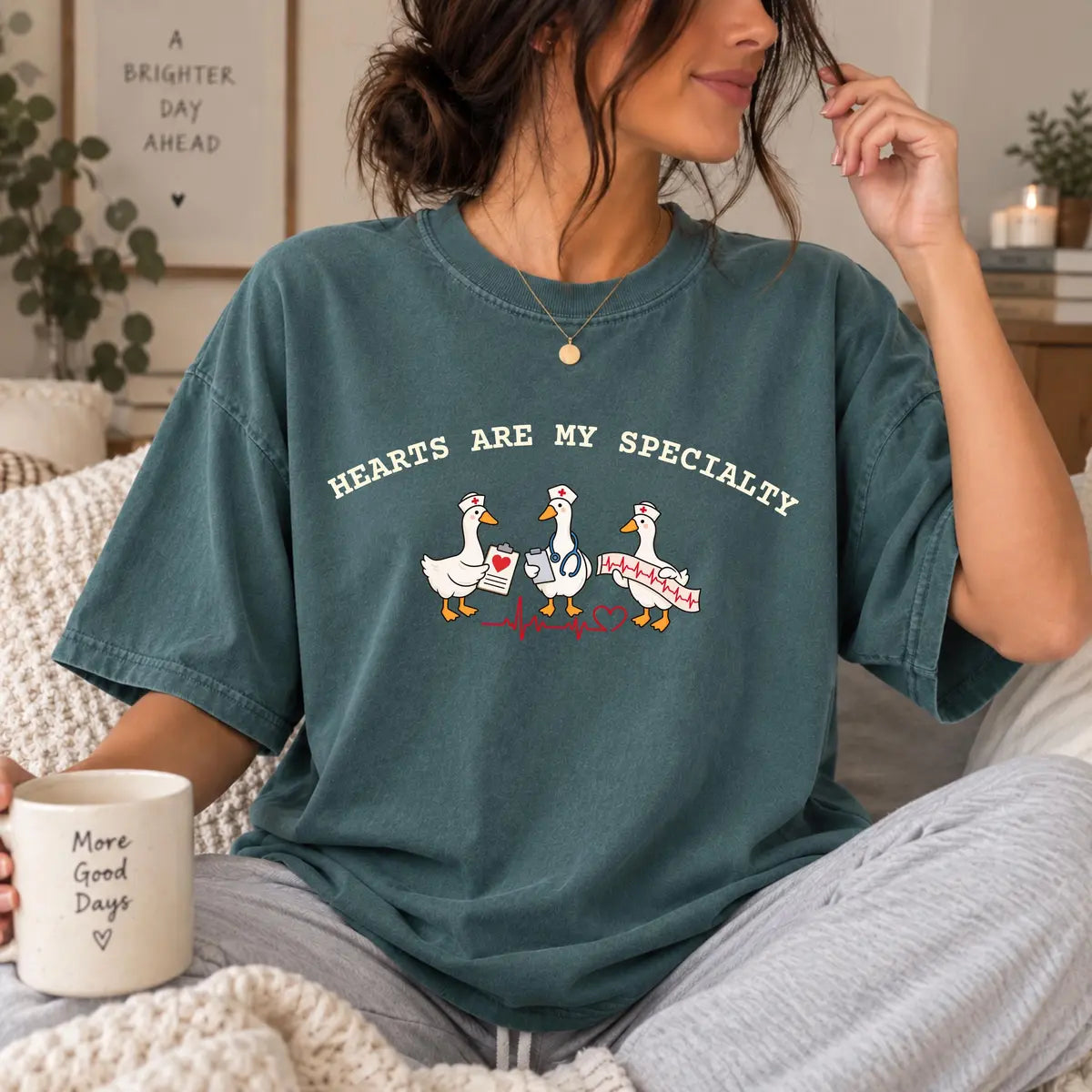 Comfort Colors 1717 T-shirt with Cardiac Nurse design alternate view