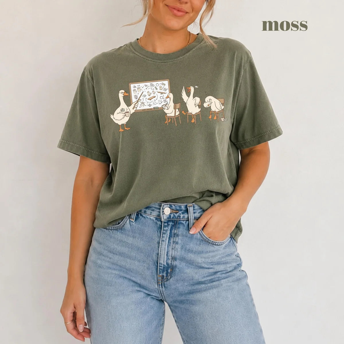 Moss Comfort Colors 1717 T-shirt with Occupational Therapist design view 2