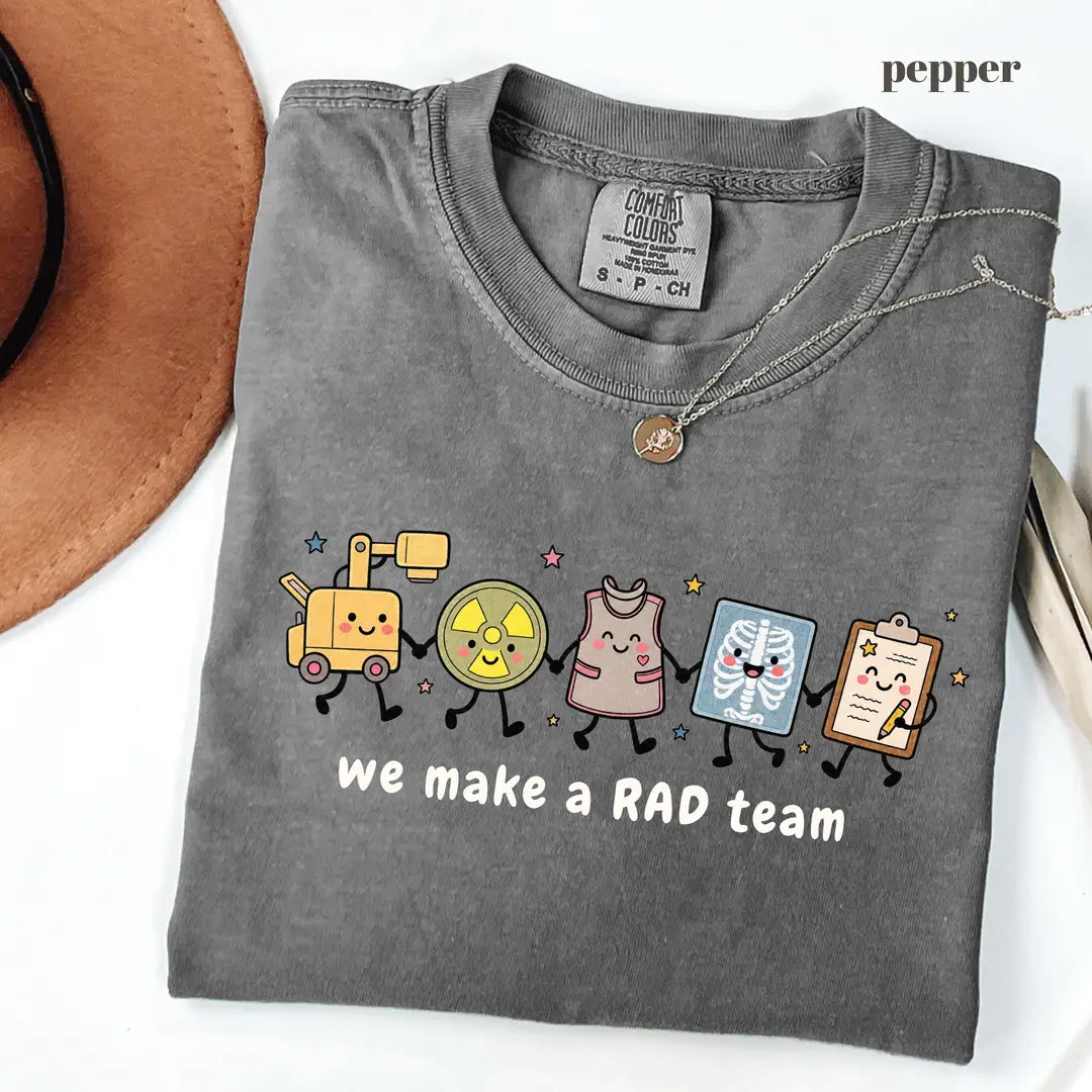 Pepper Comfort Colors 1717 T-shirt with Radiology Tech design