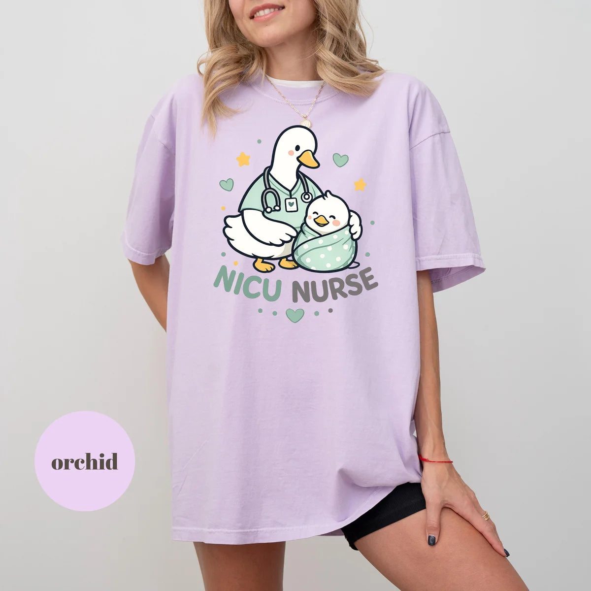 Comfort Colors 1717 T-shirt with NICU Nurse design alternate view view 2