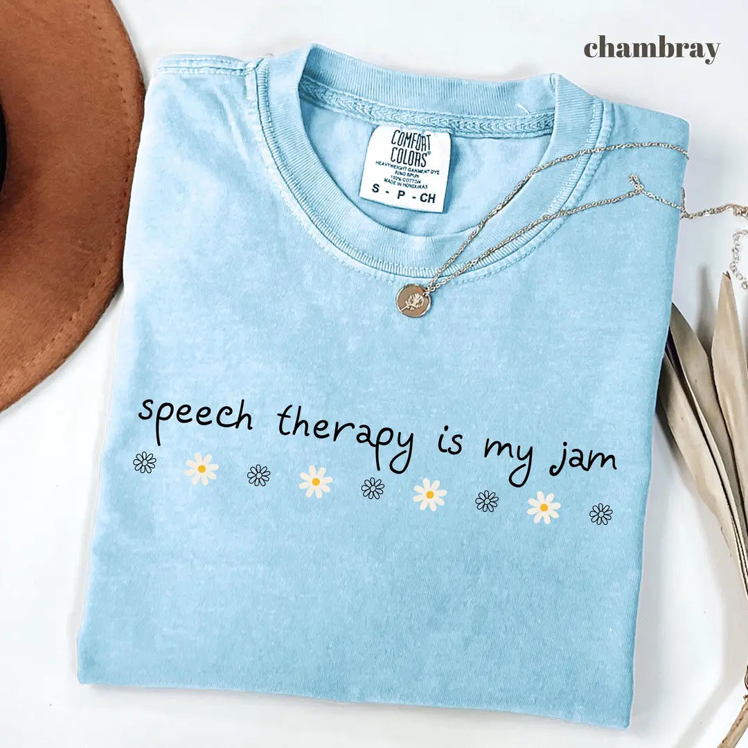 Comfort Colors 1717 T-shirt with Speech Therapy Is My Jam design alternate view view 4