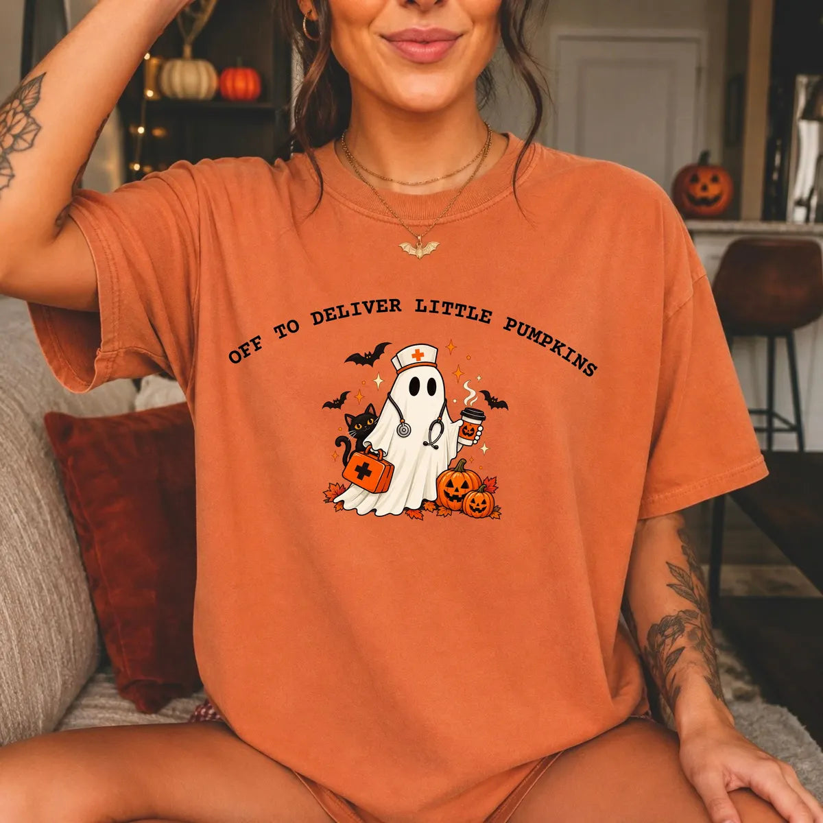 Comfort Colors 1717 T-shirt with Labor and Delivery Nurse design alternate view view 3