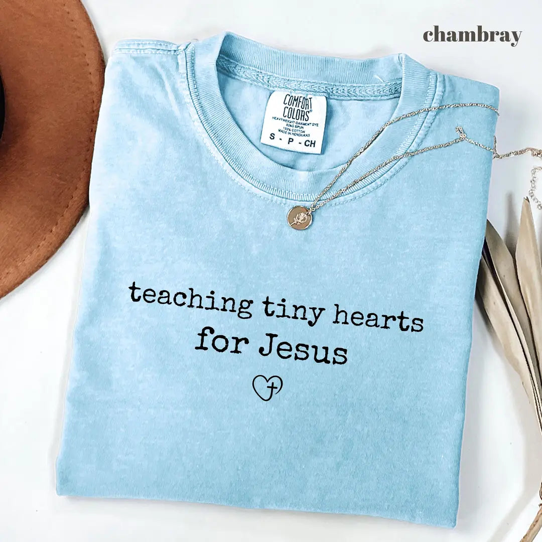 Comfort Colors 1717 T-shirt with Christian Teacher design alternate view view 4
