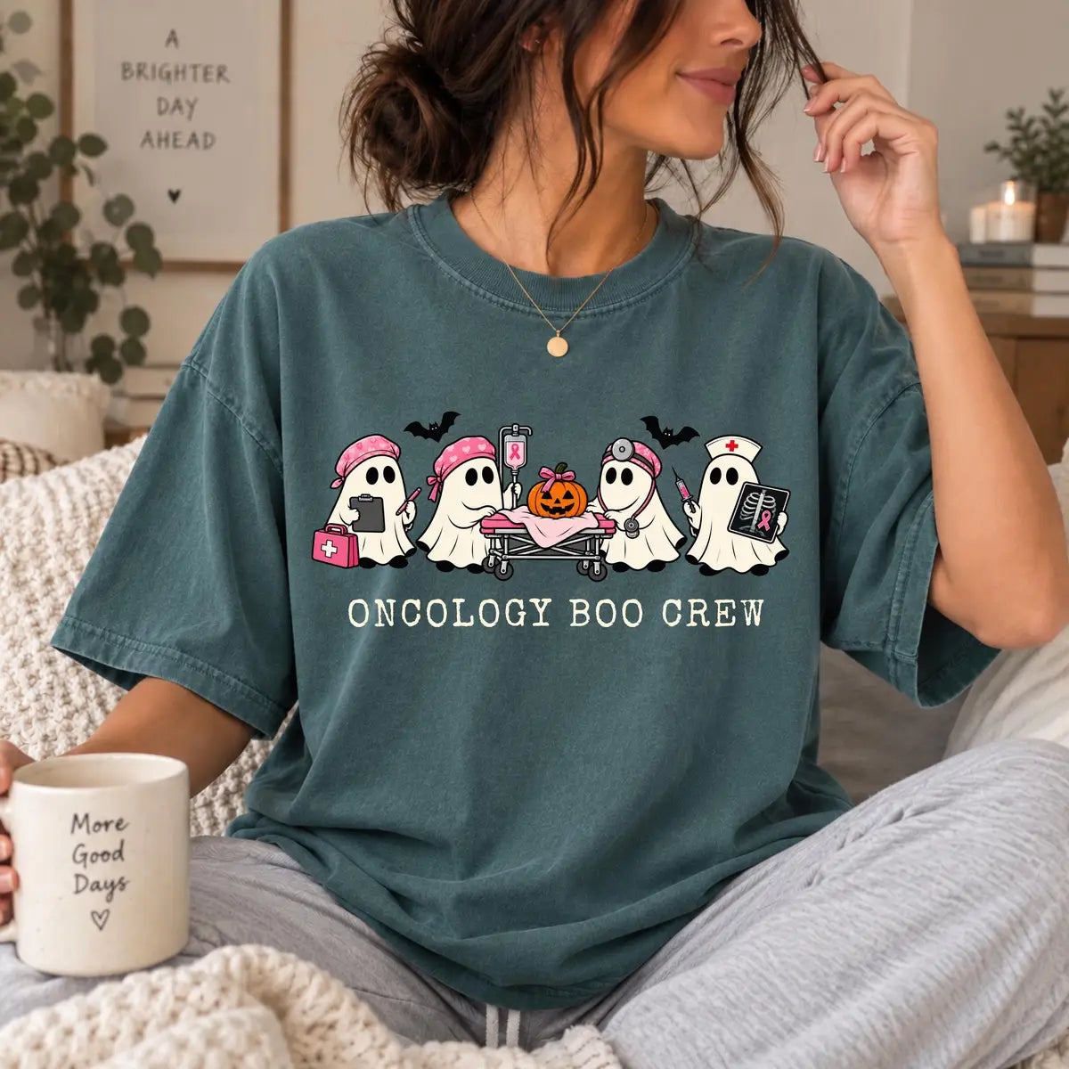 Comfort Colors 1717 T-shirt with Oncology Nurse Halloween design alternate view view 2