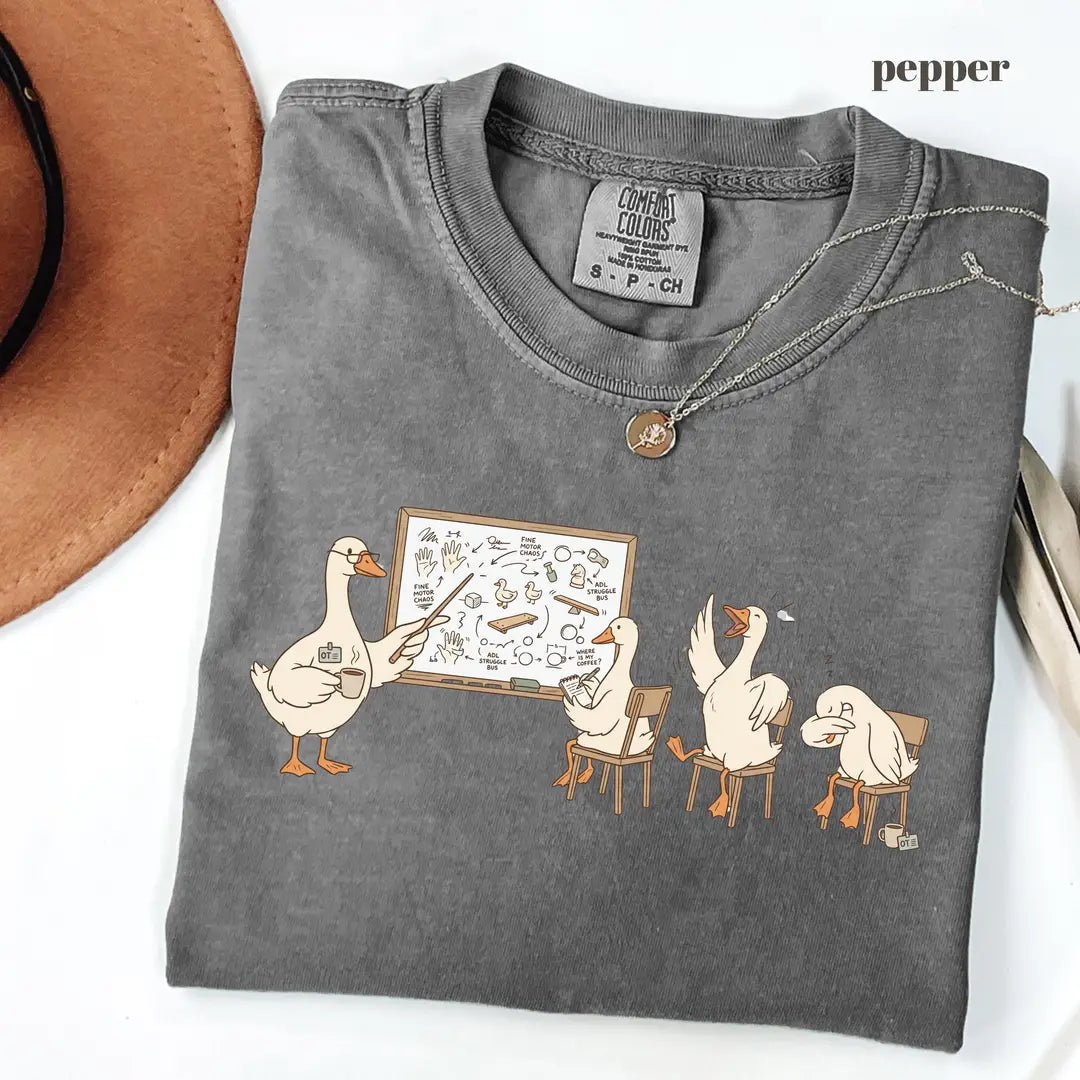 Pepper Comfort Colors 1717 T-shirt with Occupational Therapist design