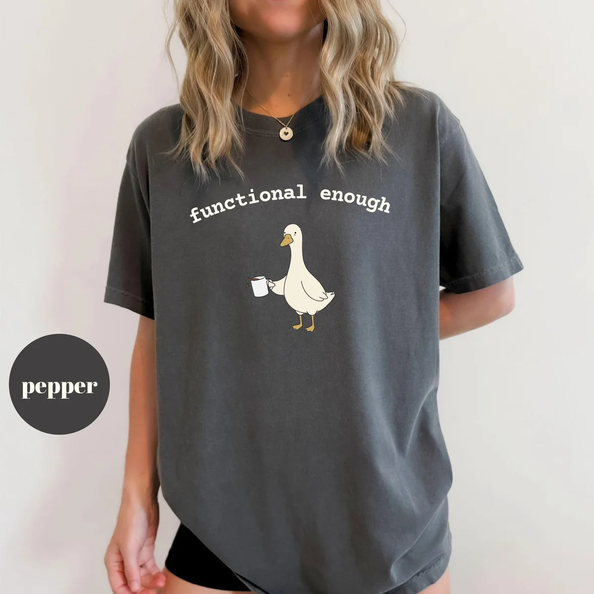 Pepper Comfort Colors 1717 T-shirt with Functional Enough OT design view 3