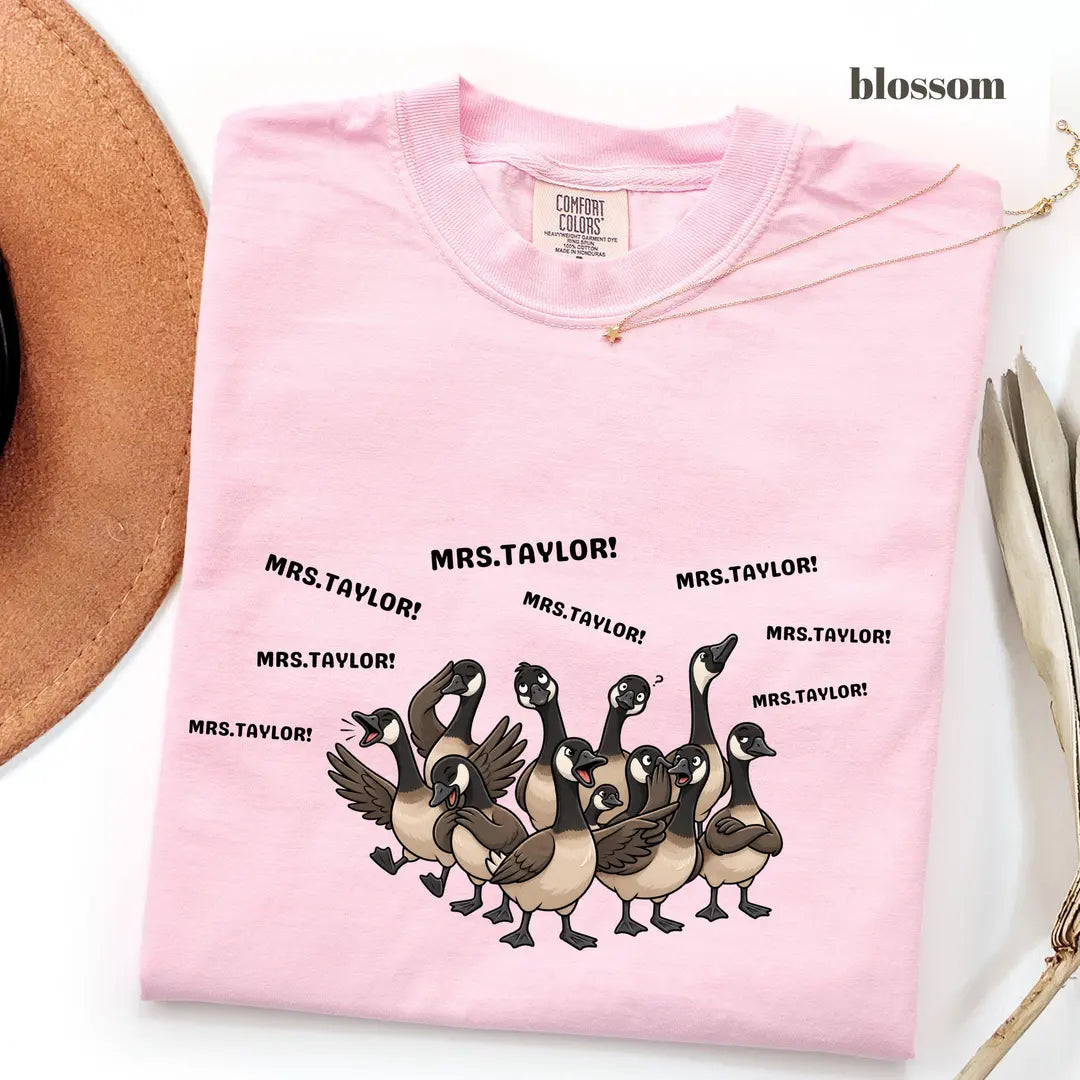 Blossom Comfort Colors 1717 T-shirt with Teacher design