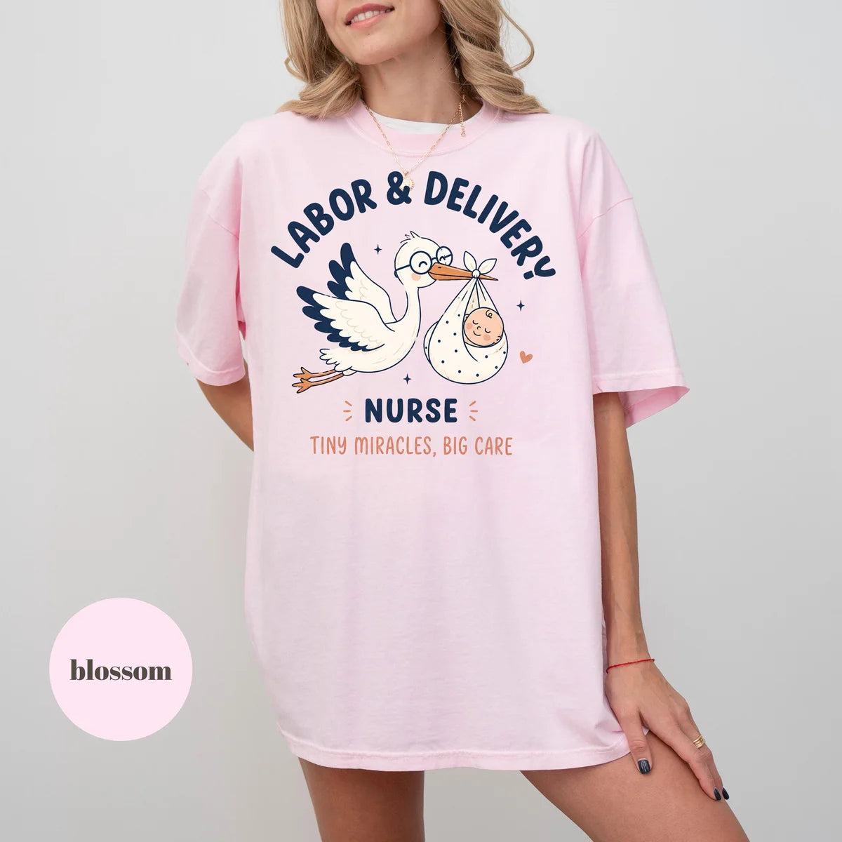 Comfort Colors 1717 T-shirt with Labor and Delivery Nurse design alternate view
