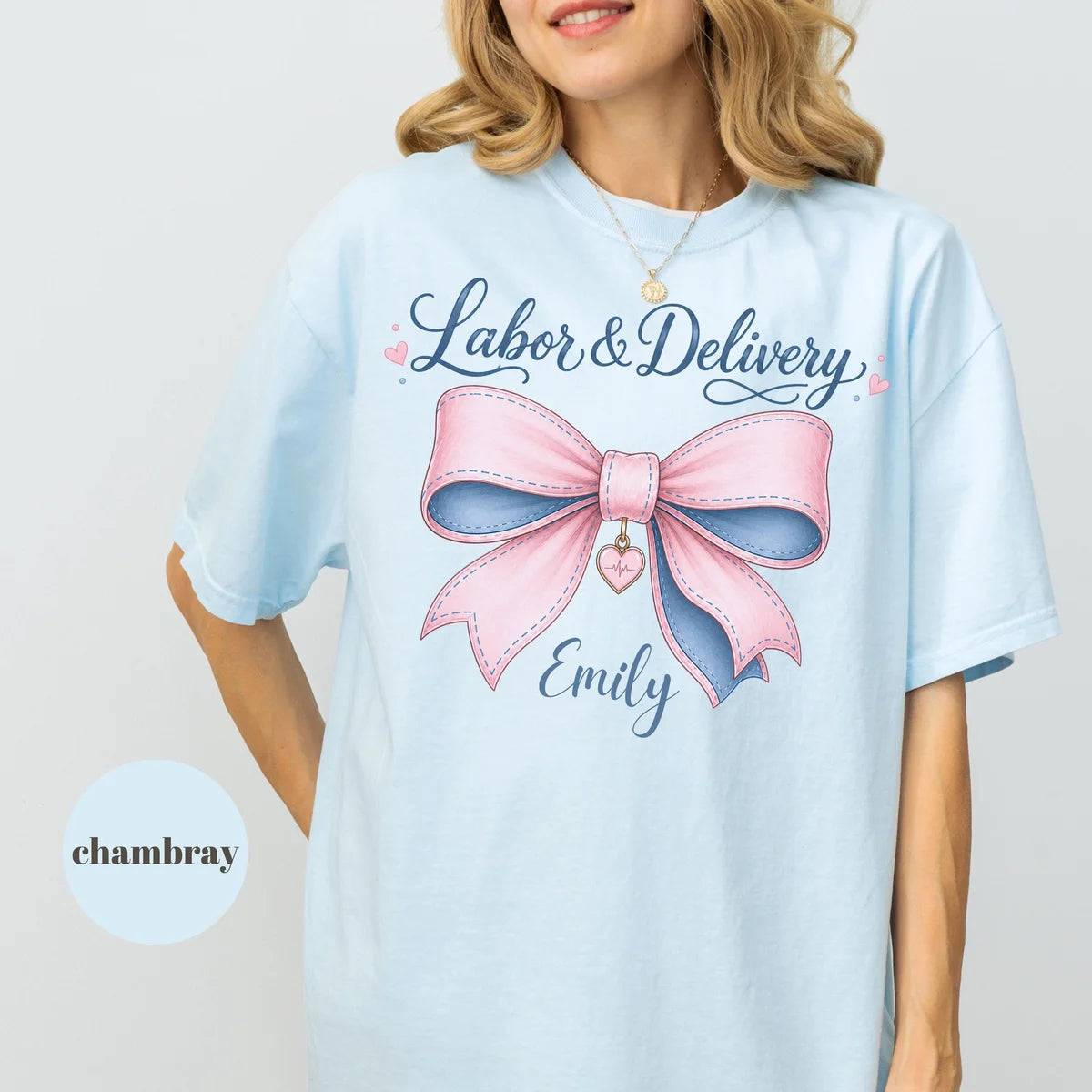 Comfort Colors 1717 T-shirt with Labor and Delivery Nurse design alternate view