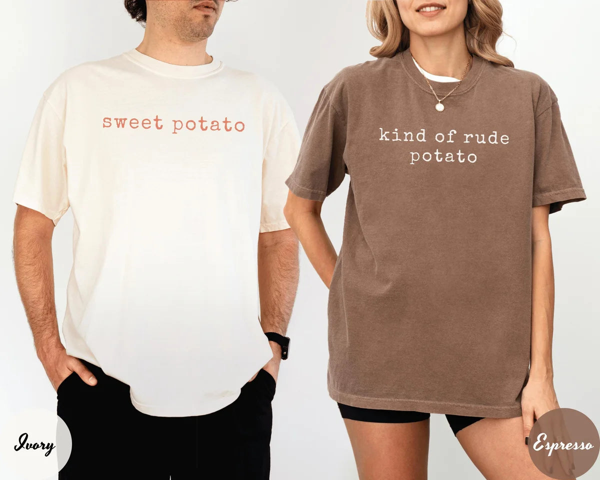 Espresso Comfort Colors 1717 T-shirt with Sweet Potato Kind Of Rude Potato design