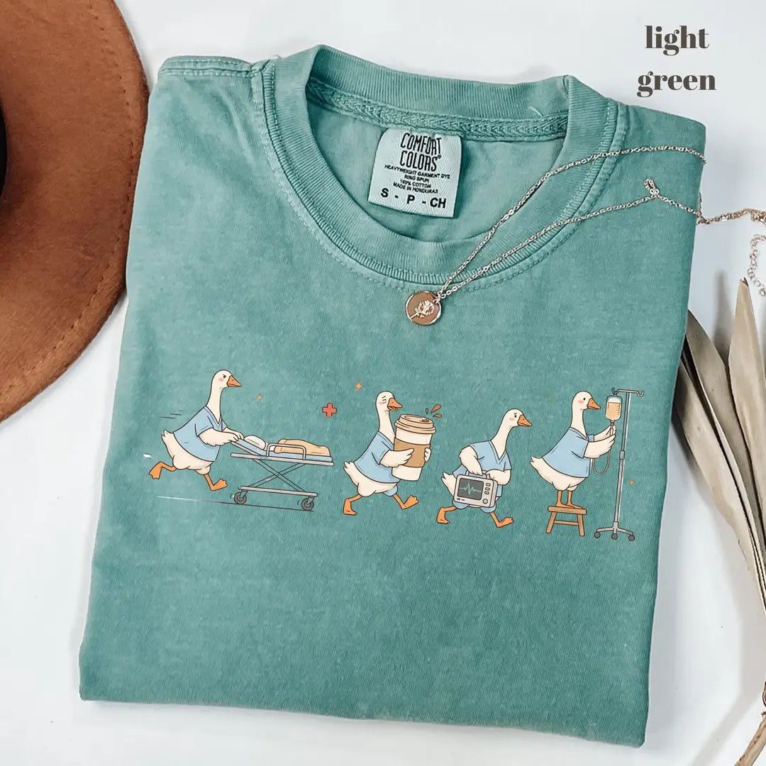 Comfort Colors 1717 T-shirt with ER Nurse Goose design alternate view view 2