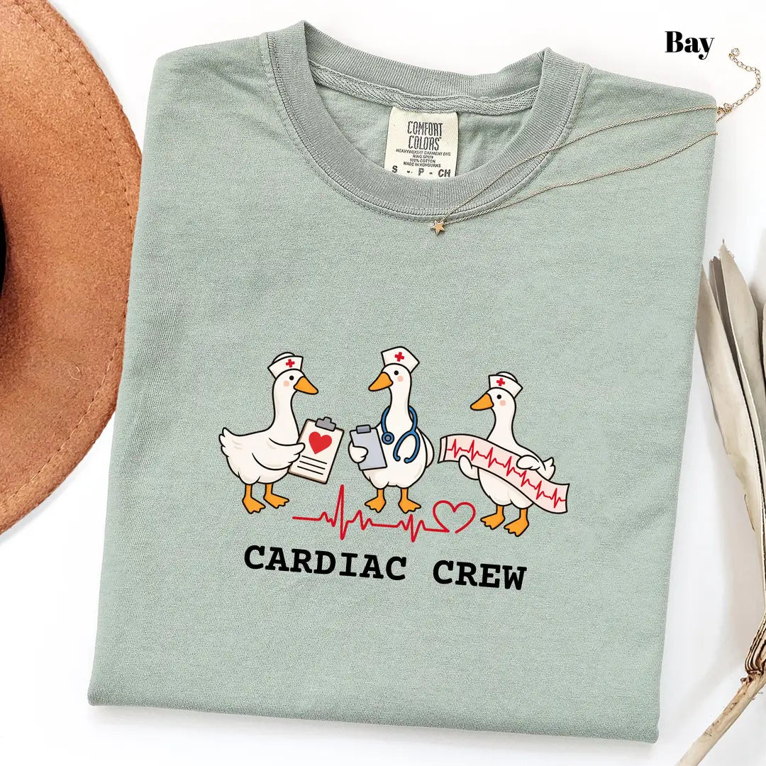 Bay Comfort Colors 1717 T-shirt with Cardiac Nurse design