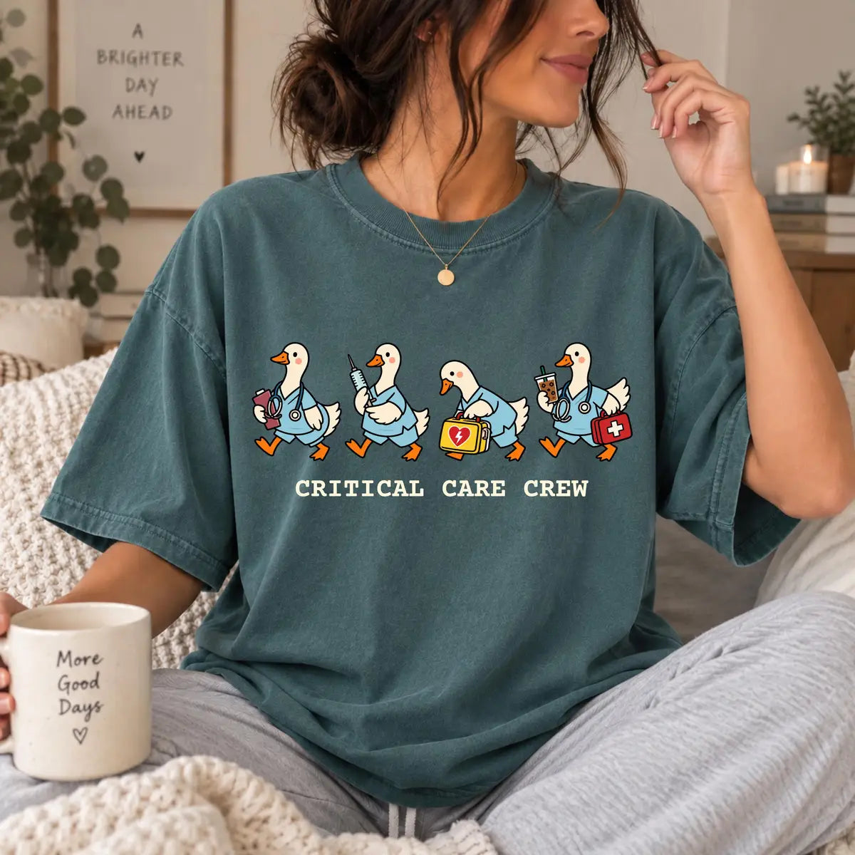 Comfort Colors 1717 T-shirt with ICU Nurse design alternate view view 2