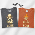 Dad to the Bone & Mom to the Bone - Matching Halloween Comfort Colors T-Shirt hero view.