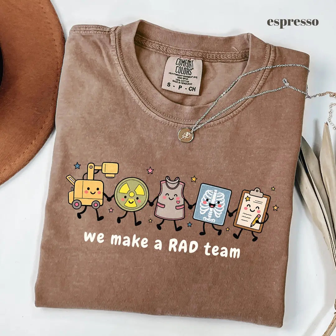 Espresso Comfort Colors 1717 T-shirt with Radiology Tech design