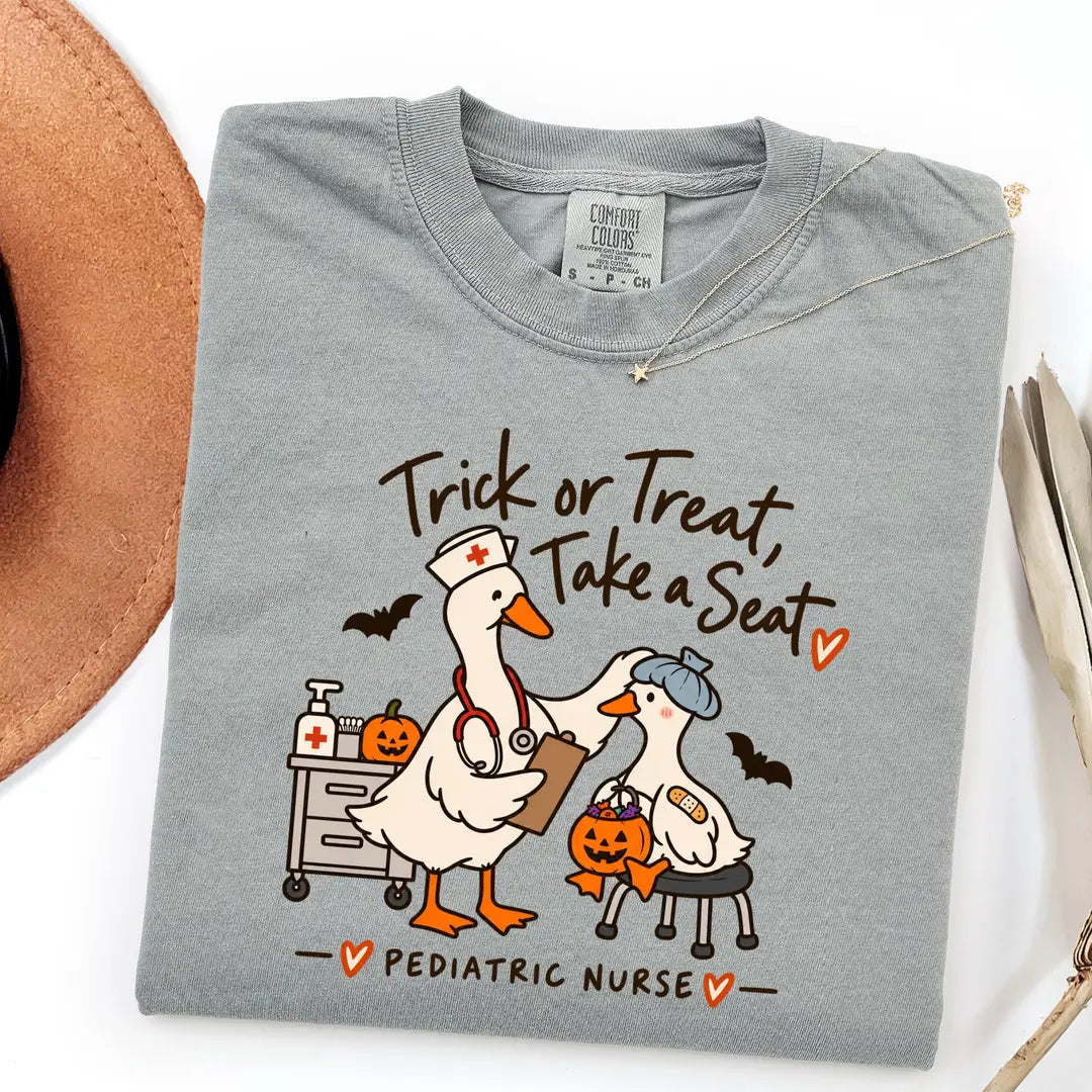 Comfort Colors 1717 T-shirt with Pediatric Nurse Halloween design alternate view view 8