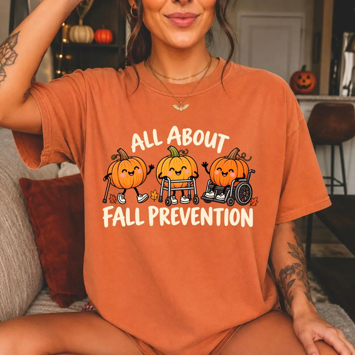 Comfort Colors 1717 T-shirt with Fall Prevention Nurse design alternate view view 5