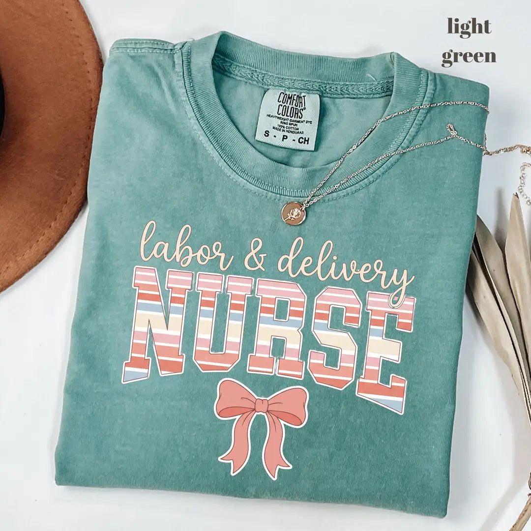 Comfort Colors 1717 T-shirt with Labor and Delivery Nurse design alternate view view 2